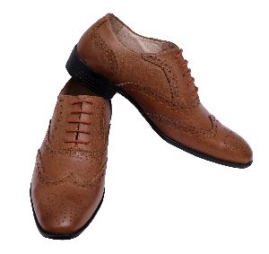 Men's Forever Leathers Brown Brogue Shoe(FL-191_brown)