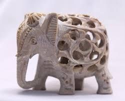 Jali Design Carving Marble Elephant Statue