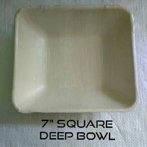7 Inch Areca Leaf Square Deep Bowl