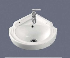 Satin Corner Wall Hung Wash Basin