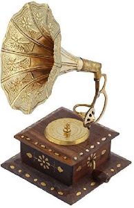 Ironwood Gramophone, Color : Brown