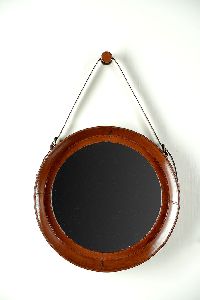 leather covered mirrors