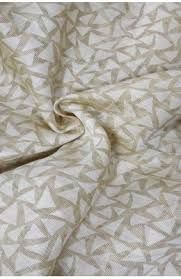Cream White Printed Chanderi Silk Fabric