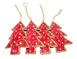 Red Zari Christmas Decorations