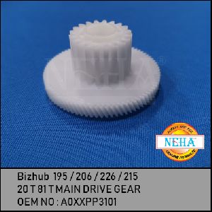 Bizhub 195 / 206 / 226 / 215 32 T 76 T MAIN DRIVE GEAR OEM NO : A0XXPP2W01