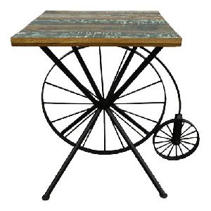 Iron cafe table with Wooden Top