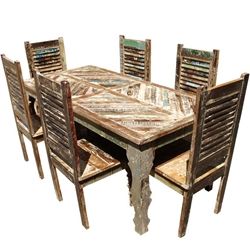 Reclaimed Wood Dining Set