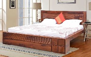 solid wood bed with non storage