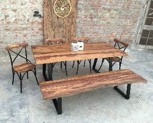 solid wood indoor dining set