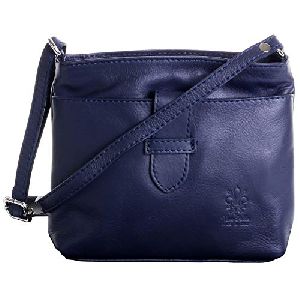 Ladies Blue Leather Handbag