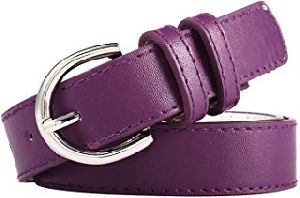 Ladies Purple Leather Belt
