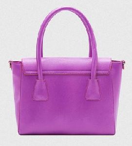 Ladies Purple Leather Handbag
