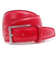 Ladies Red Leather Belt