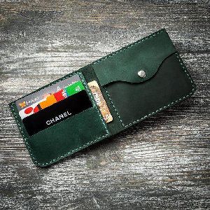 Mens Green Leather Wallet