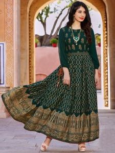 Chiffon Anarkali Kurtis, Sleeve Type : Full Sleeves