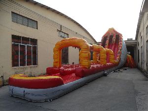 5006315- Commercial Amusement Park Giant Inflatable Volcano Water Slip Slide
