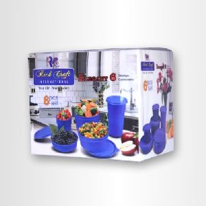 PP Printed Transparent Packaging Box For Pack Of 6 Containers