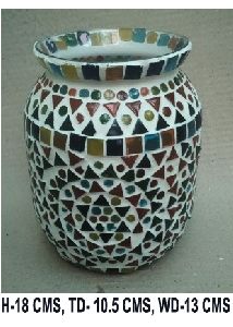 Mosaic Glass Flower Vase