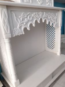 3.5 Feet White Marble Temple