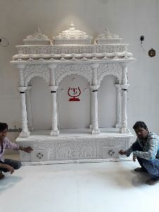 4.5 Feet White Marble Temple