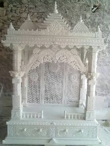 7 Feet White Marble Temple