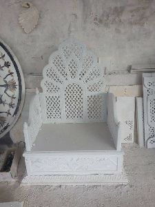 White Marble Singhasan