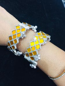 Afghani Silver Bangles Set