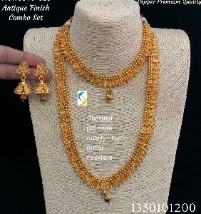 Golden Antique Necklace Combo Set