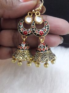 Meenakari Jhumkas