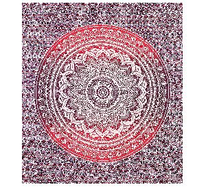 Pink Red Ombre Cotton Wall Hanging Tapestry