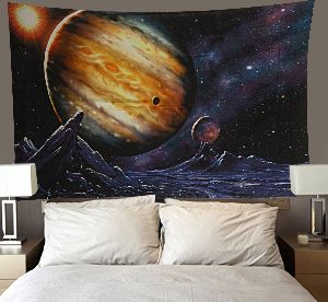 Poly Cotton Earth 3D Wall Hanging Tapestry