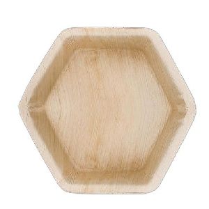 Hexagonal Areca Leaf Plate