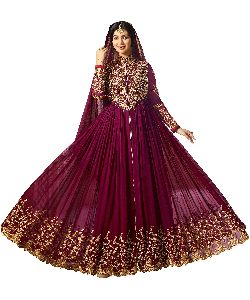 Anarkali Salwar Suits F1194 Wine,Green,Navy Blue,