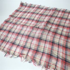 checked yarn dyed casual cotton scarf