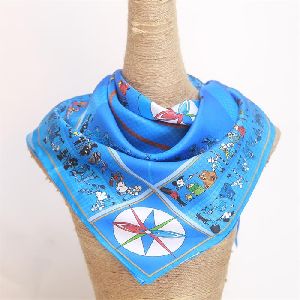 high quality digital printed silk twill scarf