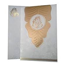 Silver Ganesh Wedding Card