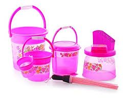 plastic bathroom set