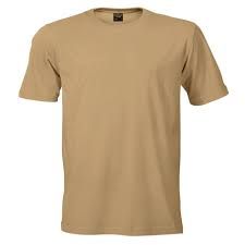 Mens Plain Brown Round Neck T-Shirts