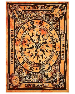 Astrological Sun Moon Cotton Wall Hanging Tapestry