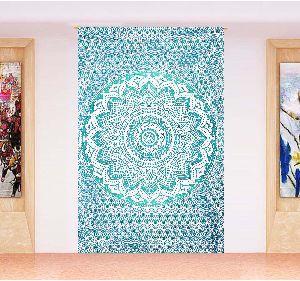 Green Ombre Cotton Wall Hanging Tapestry