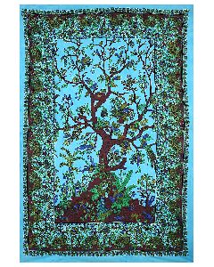 Tree of Life Tie Dye Cotton Wall Hanging Tapestry