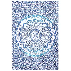Twin Original Blue Ombre Cotton Wall Hanging Tapestry