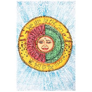 We Live By the Sun Cotton Wall Hanging Tapestry