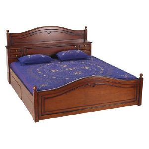 Brown Wooden Bed