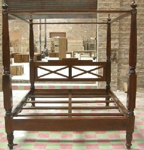 Four Poster Wooden Bed