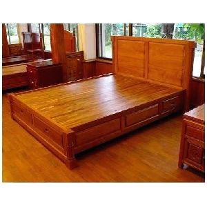 Teak Wood Double Bed