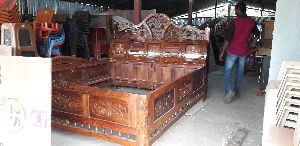 counter wooden bed