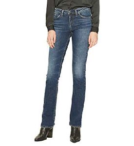 Silver Jeans Co. Womens Low-Rise Slim Bootcut Jeans