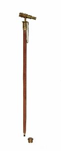 Nautical Wooden Telescope Walking Stick Hidden Brass Telescope Home Decor Cane