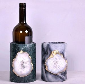 marble agate bottle holder